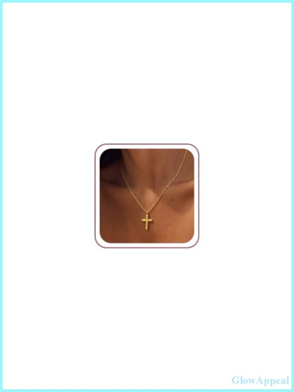 Dainty Gold Cross Pendant Necklace for Women Christian Faith Jewelry